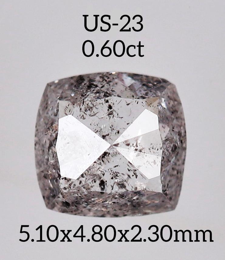 US23 - Salt and pepper cushion diamond