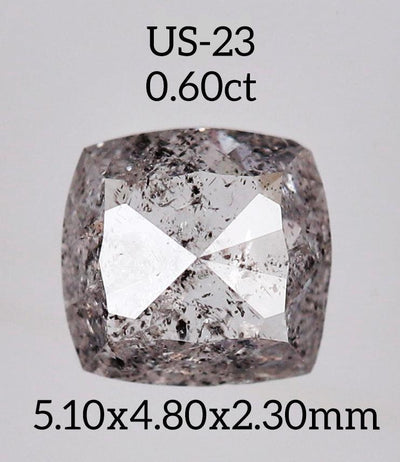 US23 - Salt and pepper cushion diamond - Rubysta