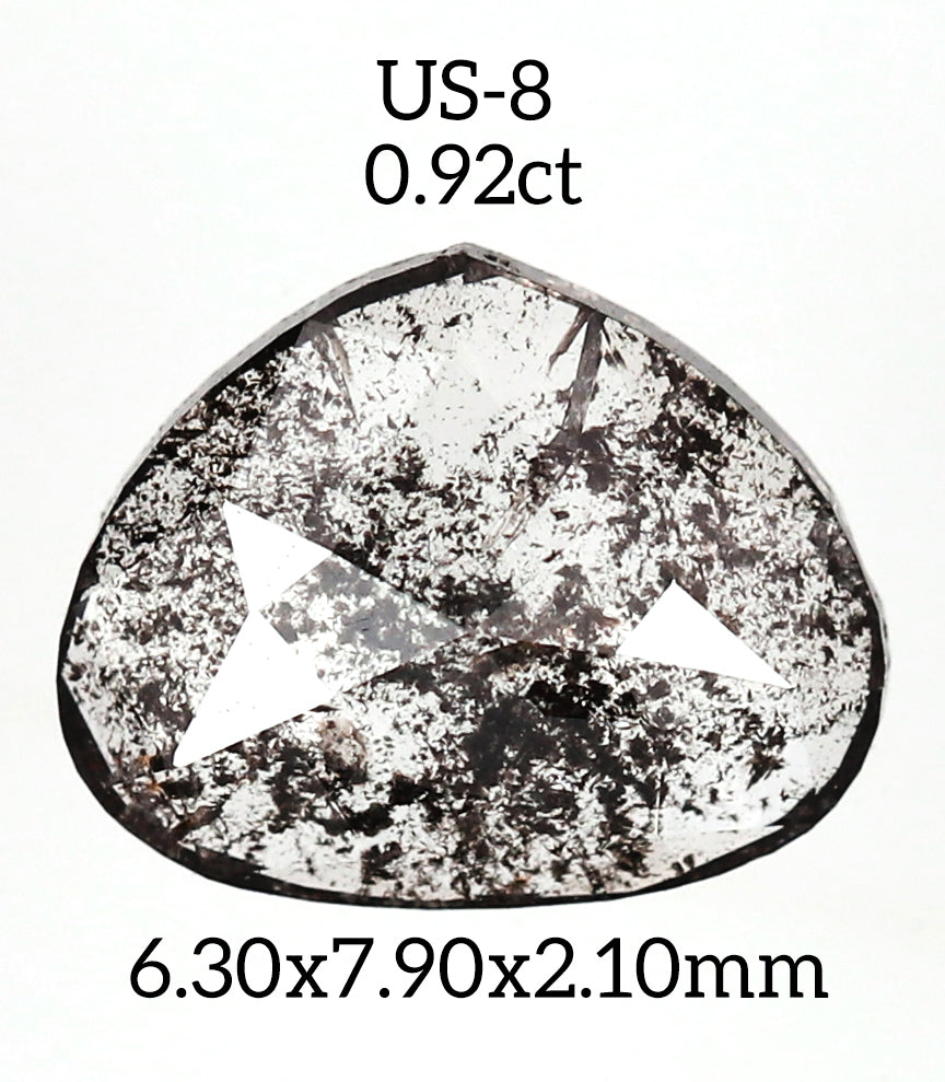 US8 - Salt and pepper pear diamond