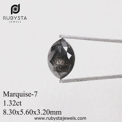 MQ7 - Salt and pepper marquise diamond