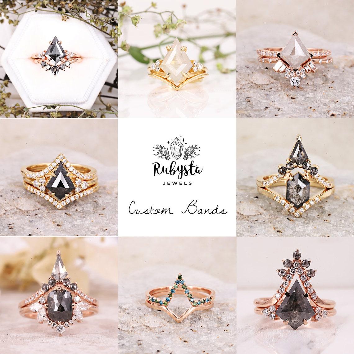 Custom Salt & Pepper Diamond ring Deposit - Rubysta