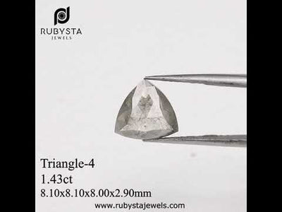 TR4 - Salt and pepper trillion diamond