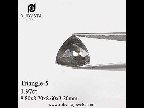 TR5 - Salt and pepper trillion diamond