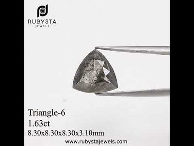 TR6 - Salt and pepper trillion diamond