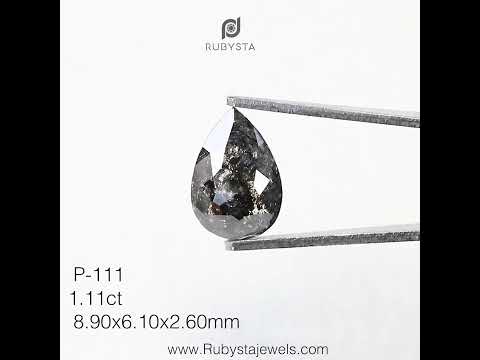 P111 - Salt and pepper pear diamond