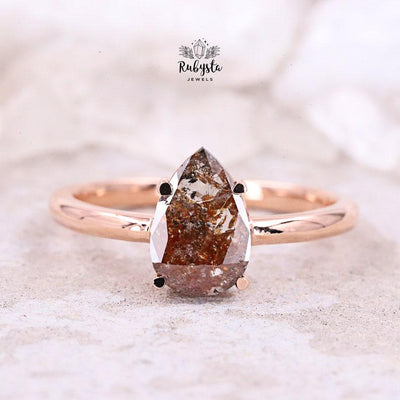 Pear diamond Ring | Fancy Pear Engagement Ring | Fancy Pear Diamond Ring - Rubysta