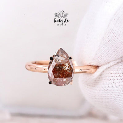 Pear diamond Ring | Fancy Pear Engagement Ring | Fancy Pear Diamond Ring - Rubysta