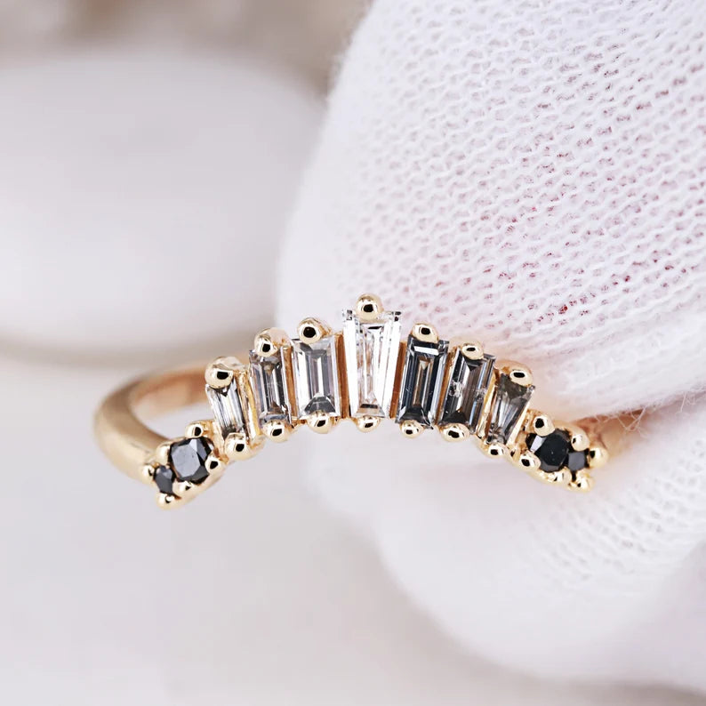 Baguette Diamond Ring | Baguette Engagement Ring | Diamond Ring | Black Diamond