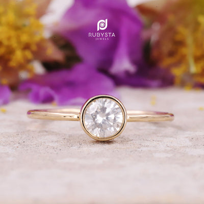 Solid Gold Ring | Diamond Unisex Ring | Victorian Ring | Wedding Ring - Rubysta