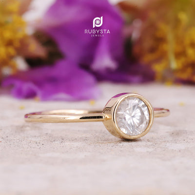 Solid Gold Ring | Diamond Unisex Ring | Victorian Ring | Wedding Ring - Rubysta