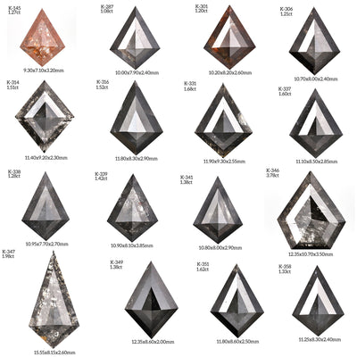 K388 - Salt and pepper kite diamond