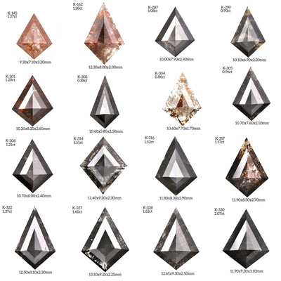 K367 - Salt and pepper kite diamond - Rubysta