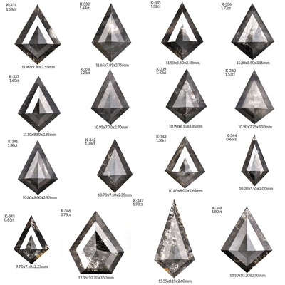 K366 - Salt and pepper kite diamond