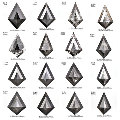 K379 - Salt and pepper kite diamond