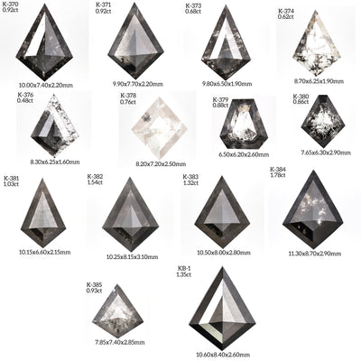 K385 - Salt and pepper kite diamond