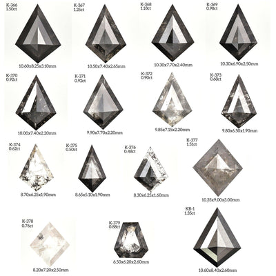 K306 - Salt and pepper kite diamond