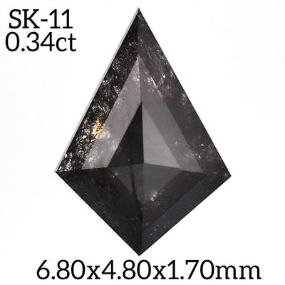 SK11 - Salt and pepper kite diamond - Rubysta
