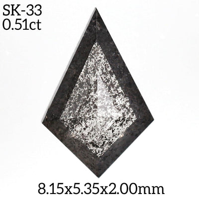SK33 - Salt and pepper kite diamond - Rubysta