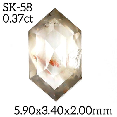 SK58 - Salt and pepper kite diamond - Rubysta