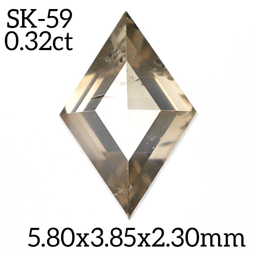 SK59 - Salt and pepper kite diamond - Rubysta