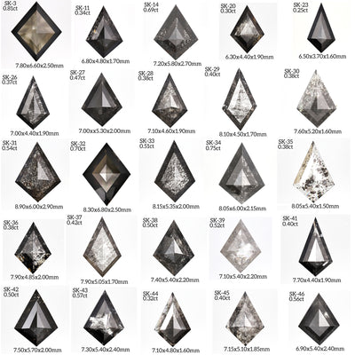 SK59 - Salt and pepper kite diamond